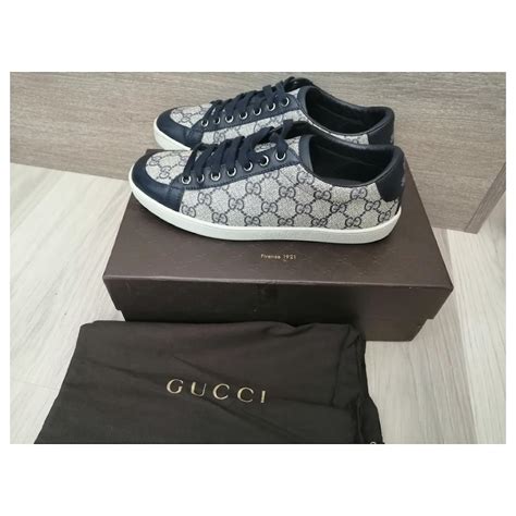 gucci sneakers navy blue and red|navy blue Gucci sneakers.